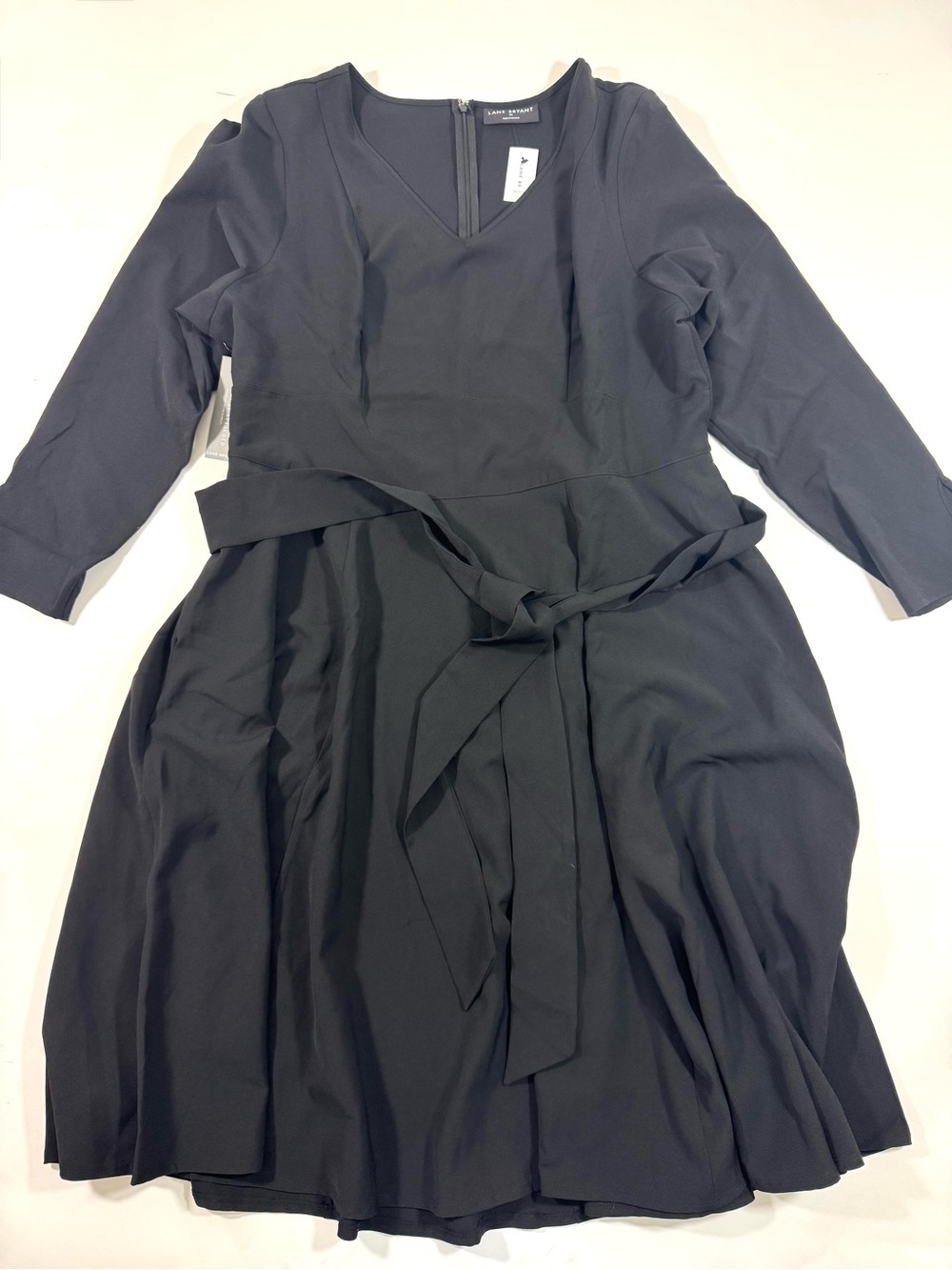 New Lane Bryant V Neck Fit And Flare Dress Black
